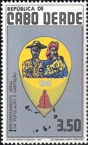 Stamp, 1 Census of Population and Housing, Cabo Verde,  , Census of Population