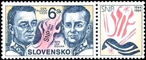 Stamp, 50th Anniversary of Slovakian Uprising, Slovakia,  , Uprising, Freedom Fighters