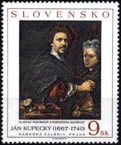 Self-portrait with Wife, by Ján Kupecký