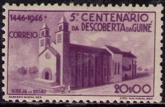 500 Years of discovery from port. Guinea - Church into Bissa