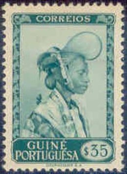 Stamp, Aborigine into Country-dress, Portuguese colonies and territories in Africa,  