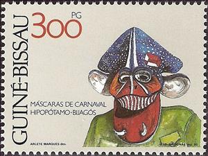 Stamp, Carnival Masks, Guinea-Bissau,  