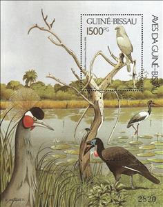 Souvenir Sheet, Lizard Buzzard (Kaupifalco monogrammicus), Guinea-Bissau,  