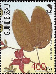 Stamp, Ornamental Trees - 92 Lubrapex, Guinea-Bissau,  
