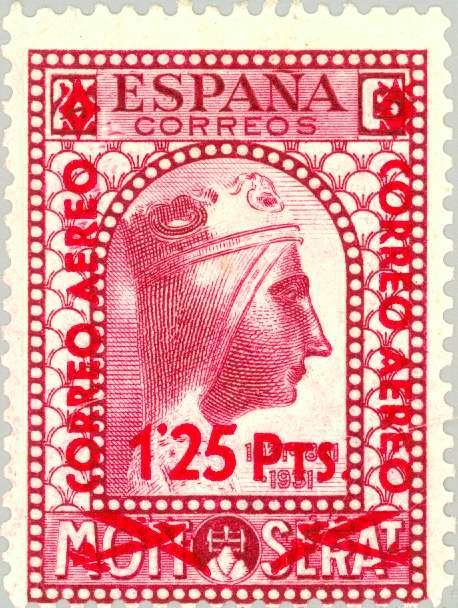 Black Virgin of  Montserrat Overprint