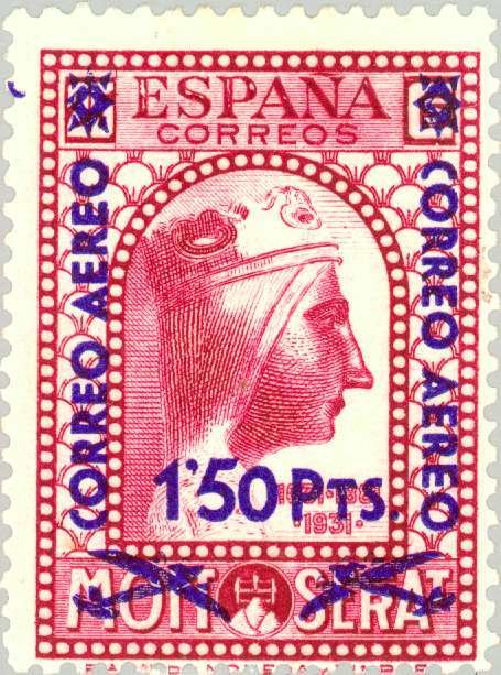 Black Virgin of  Montserrat Overprint