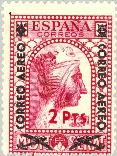 Black Virgin of  Montserrat Overprint