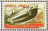 Stamp, Submarine Mail, Spain,  , Submarines