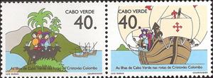 Se-tenant, 5th Centenary of Discovery of America, Cabo Verde,  