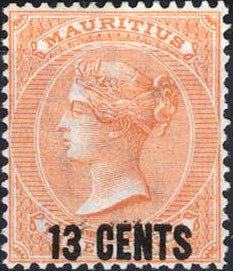 Queen Victoria, surcharged