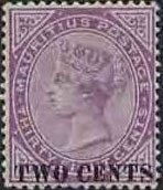 Stamp, Surcharged in Black, Mauritius,  
