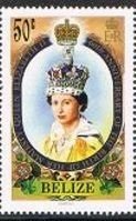 Stamp, Coronation, Belize,  , Royalty