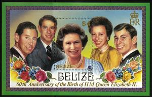 Souvenir Sheet, Portrait, Belize,  , Royalty