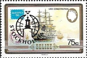 Stamp, Overprinted, Belize,  