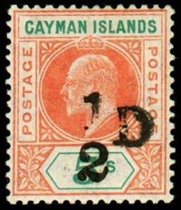 Stamp, Handstamped, Cayman Islands,  