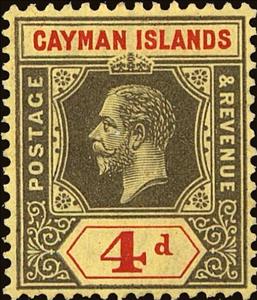 Stamp, Issues of 1912-1920, Cayman Islands,  