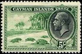 Stamp, Hawksbill Turtle (Eretmochelys imbricata), Cayman Islands,  , Turtles