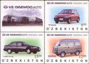 Se-tenant, Uz-Daewoo Automobile Works., Uzbekistan,  