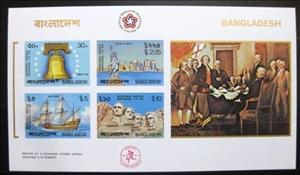 Souvenir Sheet, Bicentenary of American Revolution, Bangladesh,  