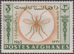 Stamp, Anopheles Mosquito (Anopheles sp.), Afghanistan,  , Insects, Medicines, Malaria