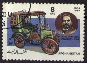 Stamp, Renee Panhard, Panhard & Levassor 16 CV , Afghanistan,  , Cars