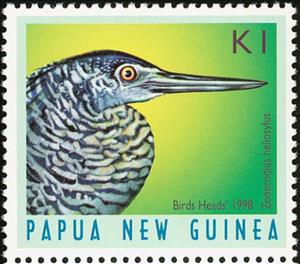 Stamp, Forest Bittern (Zonerodius heliosylus), Papua New Guinea,  , Birds, Animals (Fauna)