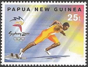 Stamp, Running, Papua New Guinea,  , Athletics, Olympic Games, Running, Athletes