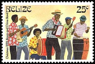 Stamp, Boom and chime band, Belize,  , Christmas