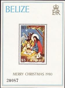 Souvenir Sheet, Nativity, Belize,  