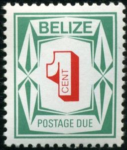 Stamp, Numeral, different border, Belize,  