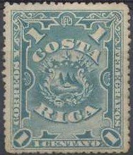 Stamp, Coat of Arms, Costa Rica,  