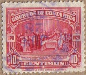 Stamp, Columbus with Queen Isabella, Costa Rica,  