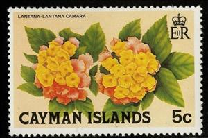 Stamp, Lantana, Cayman Islands,  , Flowers