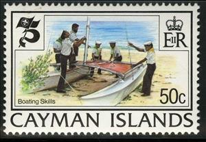 Stamp, Boating Skills, Cayman Islands,  , Scouting