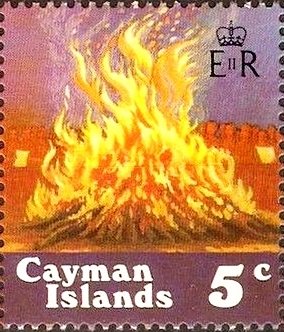 Stamp, Evening Beach Scenes, Cayman Islands,  