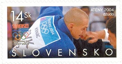 Stamp, Winners in Athens - Jozef Krnác, Slovakia,  , Sport, Olympic Games, Martial Arts