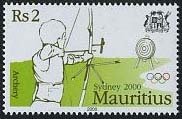 Stamp, Archery - J.O. Sydney, Mauritius,  , Olympic Games