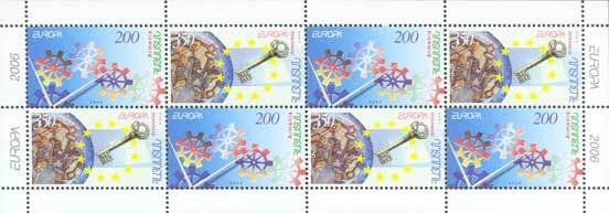 Booklet Pane, Europa 2006. Integration., Armenia,  