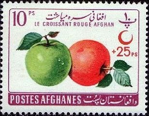 Stamp, Malus sylvestris, Afghanistan,  , Fruits