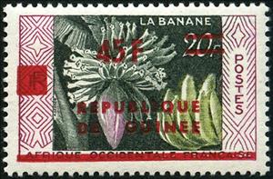 Stamp, Bananas, Guinea, Social Democratic Republic,  , Fruits