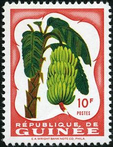 Stamp, Bananas, Guinea, Social Democratic Republic,  , Fruits