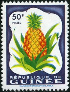 Stamp, Pineapple, Guinea, Social Democratic Republic,  , Fruits