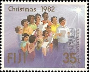 Stamp, Carolers, Fiji,  
