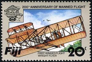Stamp, Wright Flyer, Fiji,  