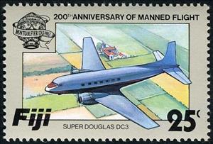 Stamp, Dc-3, Fiji,  