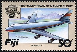 Stamp, Boeing 747, Fiji,  , Aviation, Aircrafts