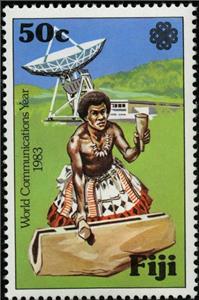 Stamp, Playing Lali, Fiji,  