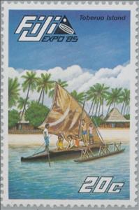 Stamp, Outrigger Canoe, Fiji,  