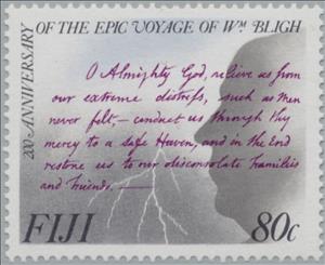 Stamp, Silhouette, Lightning, Fiji,  
