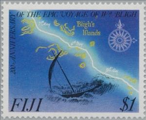 Stamp, Map, Launch, Compass, Fiji,  